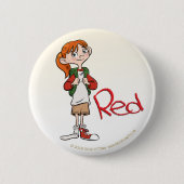 Badge Rond 5 Cm Bouton rouge (Devant)