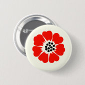 Badge Rond 5 Cm Bouton Rouge (Devant & derrière)