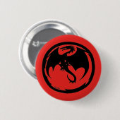 Badge Rond 5 Cm Bouton rouge Black Dragon (Devant & derrière)