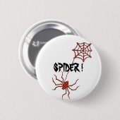 Badge Rond 5 Cm bouton rouge d'araignée (Devant & derrière)