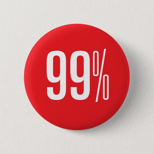 Badge Rond 5 Cm Bouton rouge de 99% (Devant)