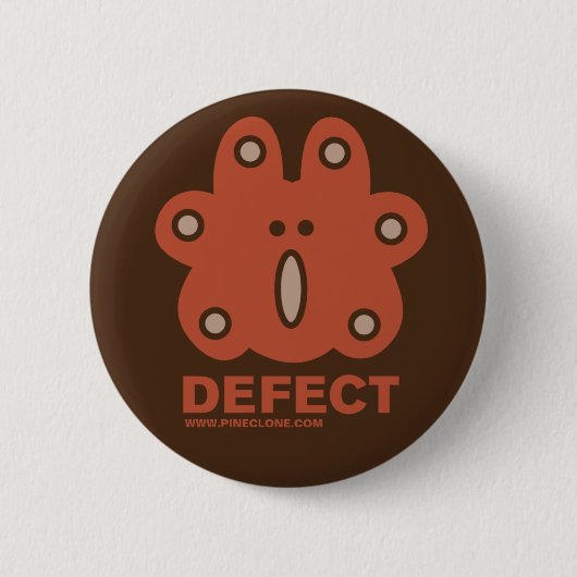 Badge Rond 5 Cm Bouton rouge de DÉFAUT (Devant)