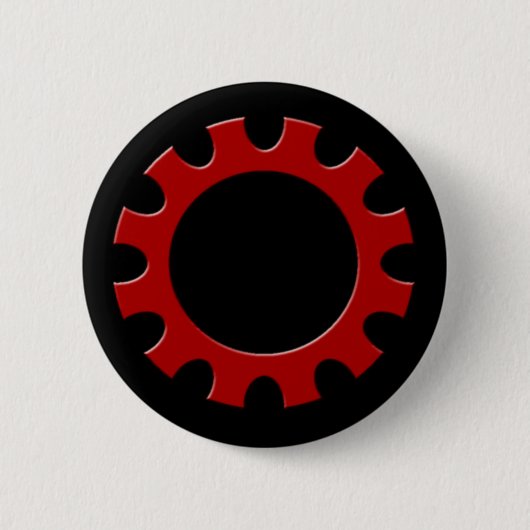 Badge Rond 5 Cm Bouton rouge de dent ! (Devant)