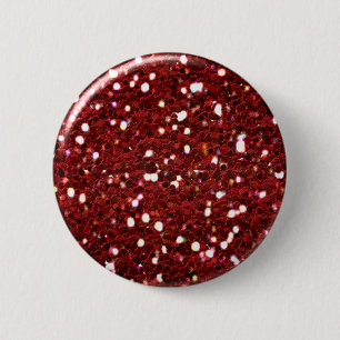 Badge Rond 5 Cm Bouton rouge de parties scintillantes