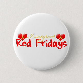Badge Rond 5 Cm Bouton rouge de vendredi