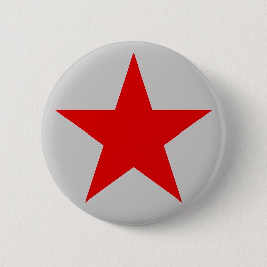 Badge Rond 5 Cm Bouton rouge d'étoile (Devant)
