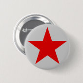 Badge Rond 5 Cm Bouton rouge d'étoile (Devant & derrière)