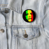 Badge Rond 5 Cm Bouton rouge d'or vert d'Obama (En situation)