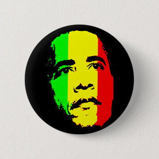 Badge Rond 5 Cm Bouton rouge d'or vert d'Obama