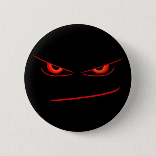 Badge Rond 5 Cm bouton rouge mauvais de yeux (Devant)