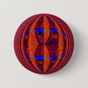 Badge Rond 5 Cm Bouton rouge Orb rond