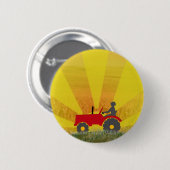 Badge Rond 5 Cm Bouton rouge ou vert de tracteur (Devant & derrière)