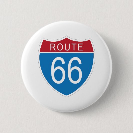 Badge Rond 5 Cm Bouton Route 66 (Devant)