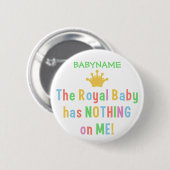 Badge Rond 5 Cm Bouton Royal Baby (Devant & derrière)