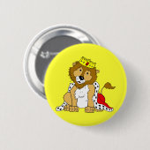 Badge Rond 5 Cm Bouton royal de lion (Devant & derrière)
