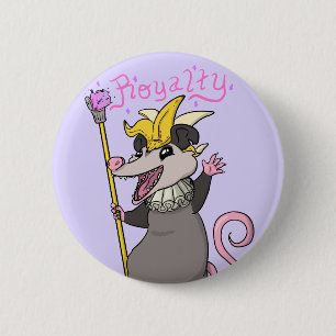 Badge Rond 5 Cm Bouton royal d'opossum