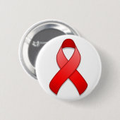 Badge Rond 5 Cm Bouton Ruban de sensibilisation rouge (Devant & derrière)