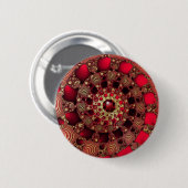Badge Rond 5 Cm Bouton Rubies & Gold (Devant & derrière)