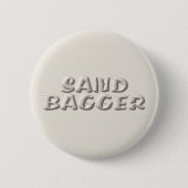 Badge Rond 5 Cm Bouton sable blanc Sandbagger (Devant)