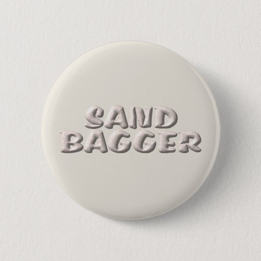 Badge Rond 5 Cm Bouton sable blanc Sandbagger (Devant)