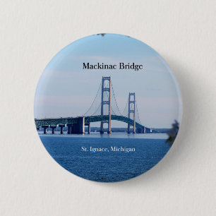 Badge Rond 5 Cm Bouton Saint Ignace du printemps du pont Mackinac
