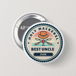 Badge Rond 5 Cm Bouton - Saint-Maquereau ! Meilleur oncle jamais