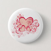 Badge Rond 5 Cm Bouton Saint Valentin (Devant)