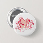 Badge Rond 5 Cm Bouton Saint Valentin (Devant & derrière)