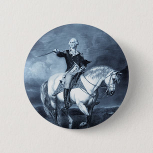 Badge Rond 5 Cm Bouton Salute George Washington