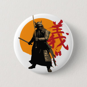 Badge Rond 5 Cm Bouton samouraï de guerrier