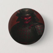 Badge Rond 5 Cm Bouton Samurai (Devant)