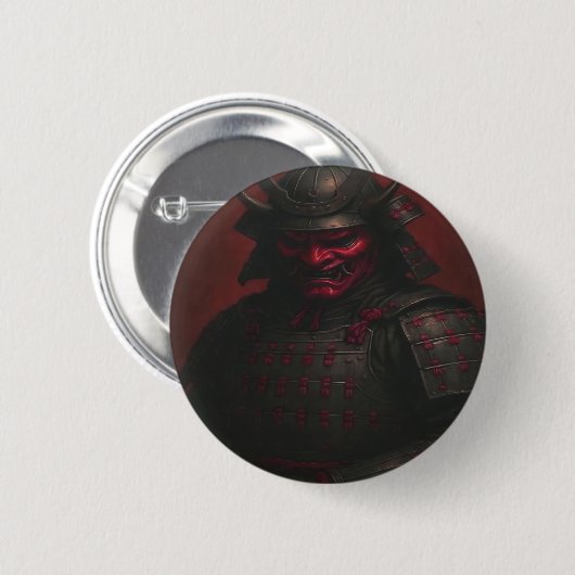 Badge Rond 5 Cm Bouton Samurai (Devant & derrière)