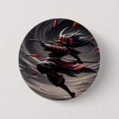 Badge Rond 5 Cm Bouton Samurai SwordPlay (Devant)