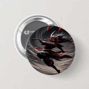 Badge Rond 5 Cm Bouton Samurai SwordPlay