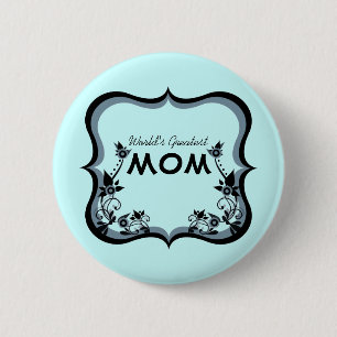 Badge Rond 5 Cm Bouton Sassy Floral World du meilleur Maman