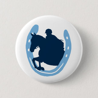 Badge Rond 5 Cm Bouton sautant en fer à cheval de cheval