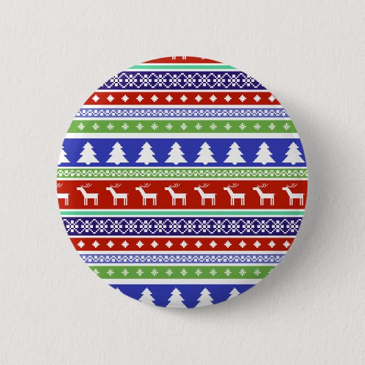 Badge Rond 5 Cm bouton scandinave noël (Devant)