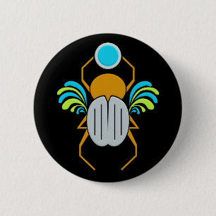 Badge Rond 5 Cm Bouton SCARAB