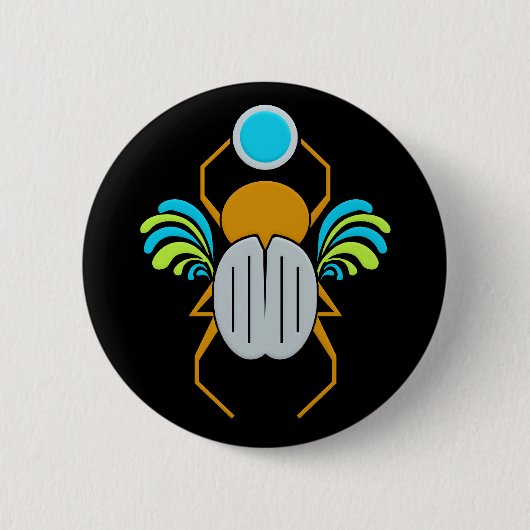 Badge Rond 5 Cm Bouton SCARAB (Devant)