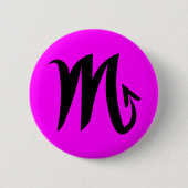 Badge Rond 5 Cm Bouton Scorpio magenta (Devant)