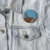 Badge Rond 5 Cm Bouton se reposant de léopard (En situation)