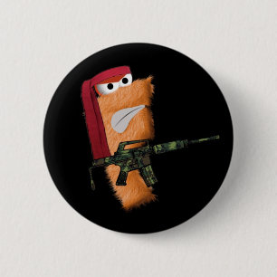 Badge Rond 5 Cm bouton Secousse-BO (noir) !
