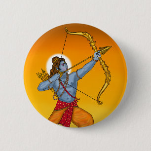 Badge Rond 5 Cm Bouton Seigneur Rama