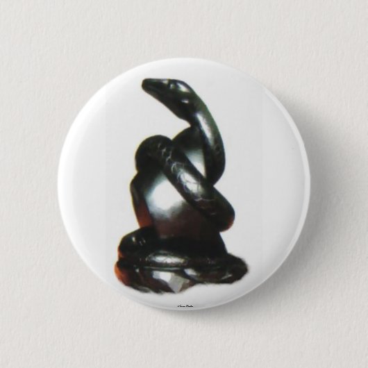 Badge Rond 5 Cm Bouton Serpent -Se- (Devant)
