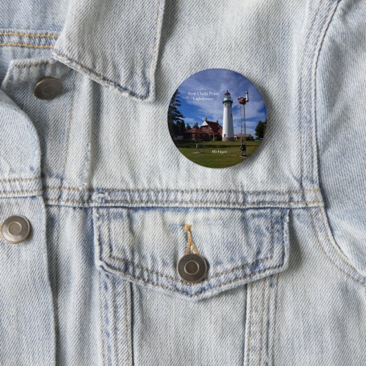 Badge Rond 5 Cm Bouton Seul Choix Point Lighthouse (En situation)