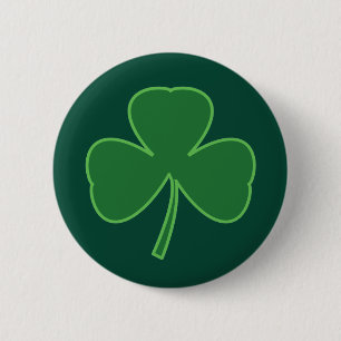 Badge Rond 5 Cm Bouton shamrock