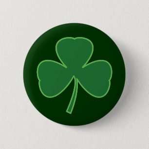 Badge Rond 5 Cm Bouton shamrock