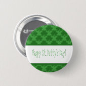 Badge Rond 5 Cm Bouton Shamrock simple (Devant & derrière)