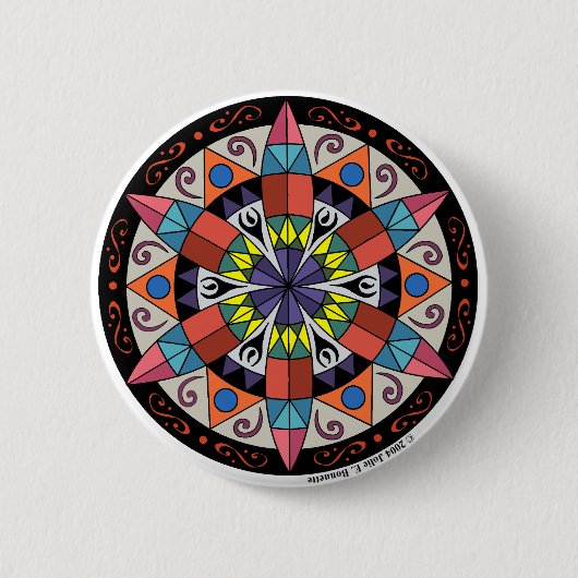 Badge Rond 5 Cm Bouton Signe hexadécimal 1 (Devant)