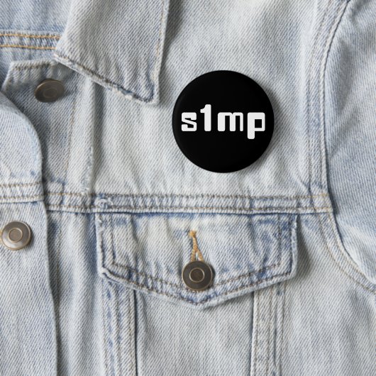 Badge Rond 5 Cm Bouton Simp Numéro un (En situation)